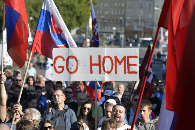 SLOVAKIA-EUROPE-MIGRANTS-DEMO