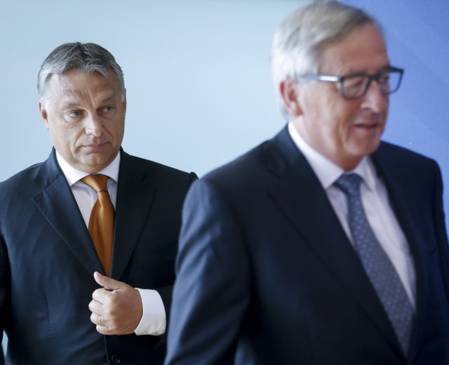 European Commission President Jean Claude Juncker and Hungarian Prime Minister Viktor Orban