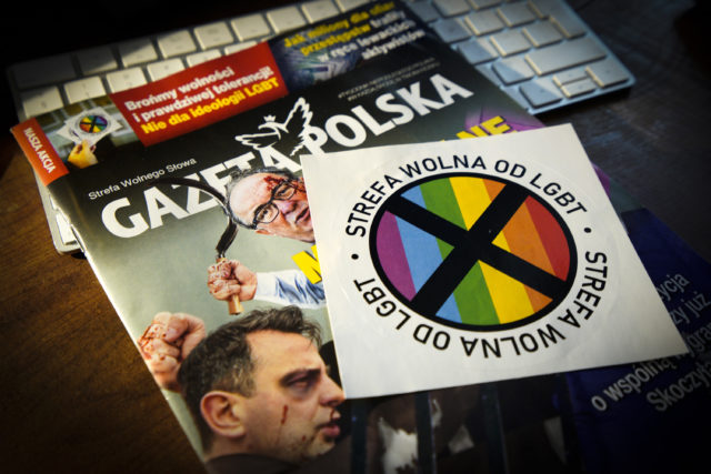 Polish Magazine Distirbutes Anti-LGBT Stickers