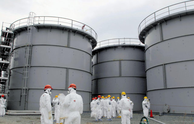 File photo of tanks of radiation-contaminated water at TEPCO's tsunami-crippled Fukushima Daiichi nuclear power plant in Fukushima prefecture
